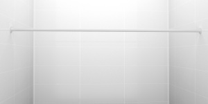 Карниз для ванной 180см (Штанга 20мм) прямой, усиленный, белый