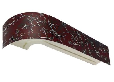 Карниз Классика в сборе 3-х рядный, "Романтика бордо"