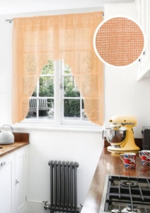 Тюль на тесьме "Alyssum" 290x165 оранжевый