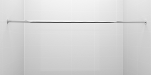 Карниз для ванной GoodHome 170см (Штанга) Прямой, Усиленный труба диаметр 25мм, из нержавеющей стали 
