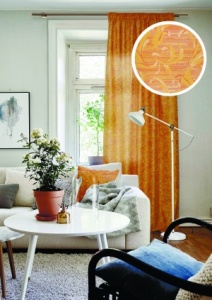 Портьера на тесьме "Arlanda" 136x270 оранжевый