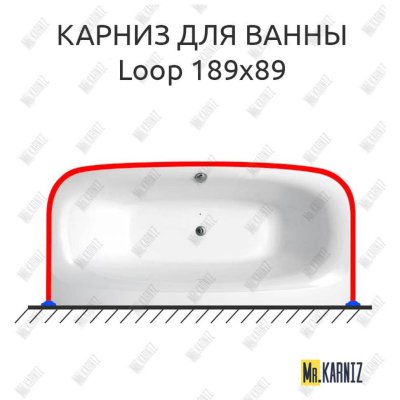 Карниз для ванны Balteco Loop 189х89 Усиленный 25 мм
