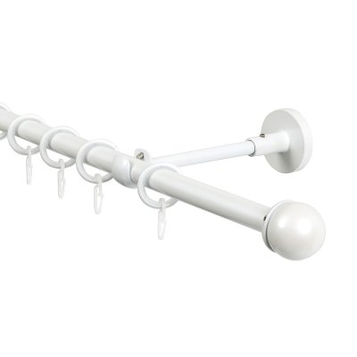 Карниз для штор, настенный, штанга 16 мм, Классика, жемчуг