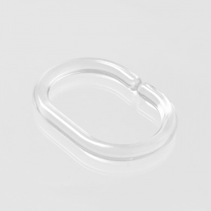 Кольца для шторы в ванную комнату С-образные, прозрачные, 12 шт