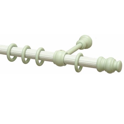 Карниз Марилена однорядный (ДЕРЕВО), батист светло-зеленый, 150 см