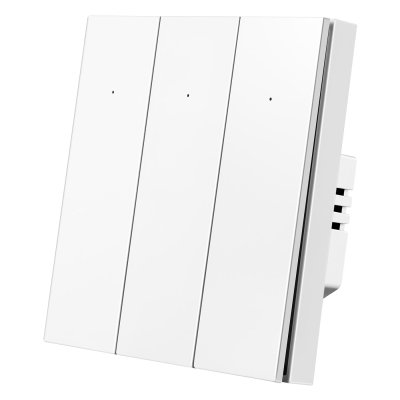 Умный Zigbee выключатель ROXIMO, трехкнопочный, белый, SZBTN01-3W