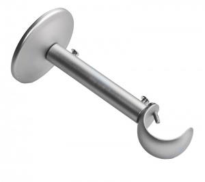 Кронштейн открытый однорядный, D31мм, телескопический, матовый хром