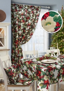 Штора на тесьме "Рождество" 136х175