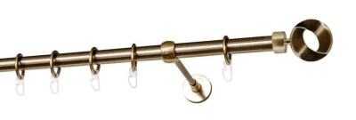Карниз однорядный гладкий ∅16мм, бронза, 140 см, Мебиус