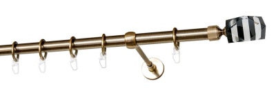 Карниз однорядный гладкий ∅16мм, бронза, 140 см, Карамель