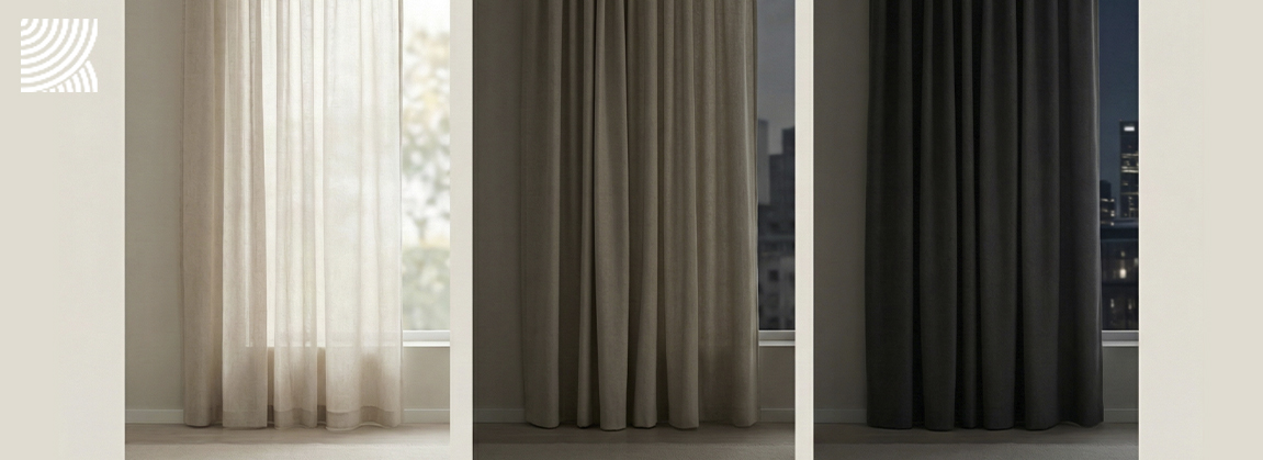 Разница между шторами блэкаут, димаут и полупрозрачными Разница между шторами блэкаут, димаут и полупрозрачными