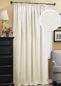Портьера на тесьме "Домино Domino" 220х270 белый