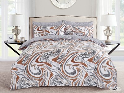 Cleo сатин набивной "Satin Lux" дуэт 145*215 цвет мультиколор 1