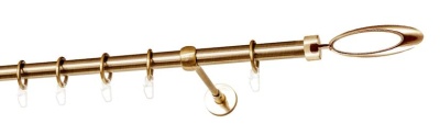Карниз однорядный гладкий ∅16мм, латунь, 140 см, Орбита