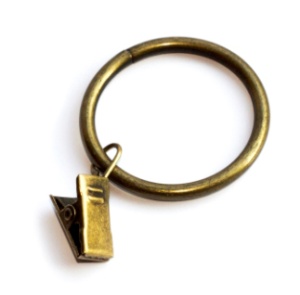 Кольцо с крокодильчиком, D16мм, латунь, 10 шт