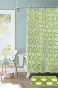 Коврик для ванной комнаты Curved Lines green 50х80