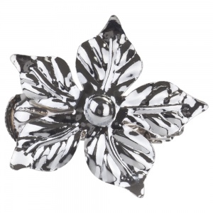 Клипса для штор Цветок, Хром