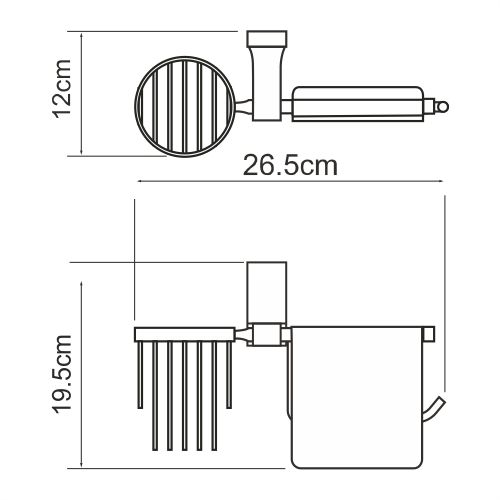 Держатель туалетной бумаги и освежителя Lopau K-6059