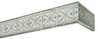 Карниз шинный 2-х рядный Унисон серебро античное с боковинами, 220 см.
