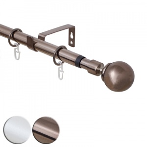 Карниз телескопический металлический однорядный 160-300 см