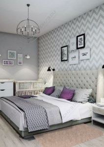 Прикроватный коврик с длинным ворсом "Шиншила" 100х150 см