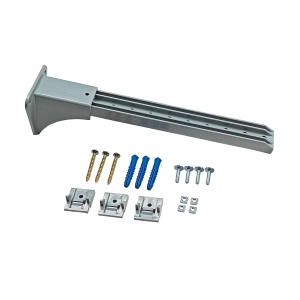 Пластиковый кронштейн, 25 см, серый, (упаковка - 1 компл.)