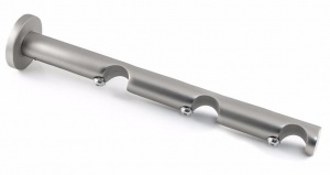 Кронштейн открытый  трехрядный круглый, D16мм, Матовый хром