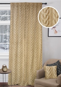 Штора на тесьме "Плейт Plait" 136х275 беж