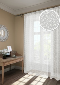 Тюль на тесьме "Lesya-XL" 600х275 белый