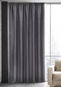 Штора на тесьме "Dimaut Lux", 200х285 см, цвет графит