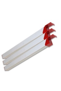 Угловой модуль для стеллажа В, серый/красный