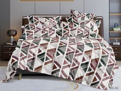 Постельное белье  Cleo полисатин "Art Color" Геометрия евро 200*220