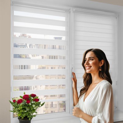 Миниролло "День-Ночь", белый