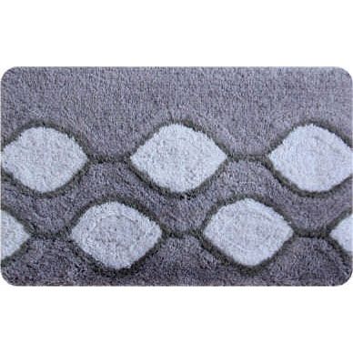 Коврик для ванной комнаты Курвед Лайнс грей Curved Lines grey