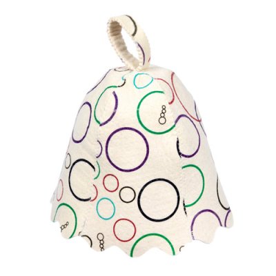 Шапка для бани и сауны "Круги" "Банные штучки", войлок, 100% шерсть