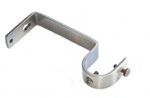 D25мм, Кронштейн открытый однорядный, плоский, матовый хром