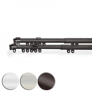 Карниз телескопический металлический двухрядный 160-300 см