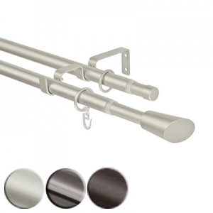 Карниз телескопический металлический двухрядный 160-300 см