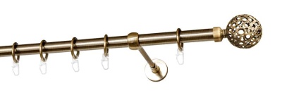 Карниз однорядный гладкий ∅16мм, бронза, 140 см, ШарАжур