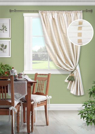Штора на тесьме "Square" 150х170 бежевый