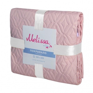 Покрывало стеганное "Melissa" 200х220, цвет розовый/серый