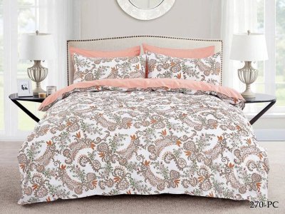 Постельное белье Двуспальное Cleo Pure Cotton с принтом мультиколор 200*220