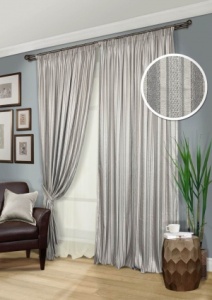 Комплект штор "Лорана Lorana-S" 400х270 серый