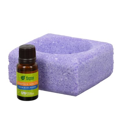 Ароманабор  (соляной испаритель 700 г, масло эфирное Можжевельник 15 мл), для бани и сауны "Банные Штучки"