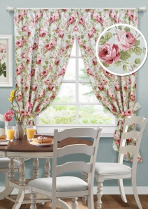 Комплект штор на тесьме "Isadora - S" 2 шт 136х175 розы