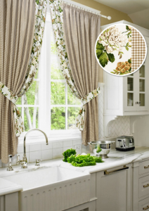 Комплект штор для кухни "Kimberly - S" 350х175 клетка