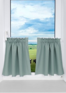 Комплект Шторы-кафе "Элена Helena" 65х60 см, 2 шт., цвет Мятный