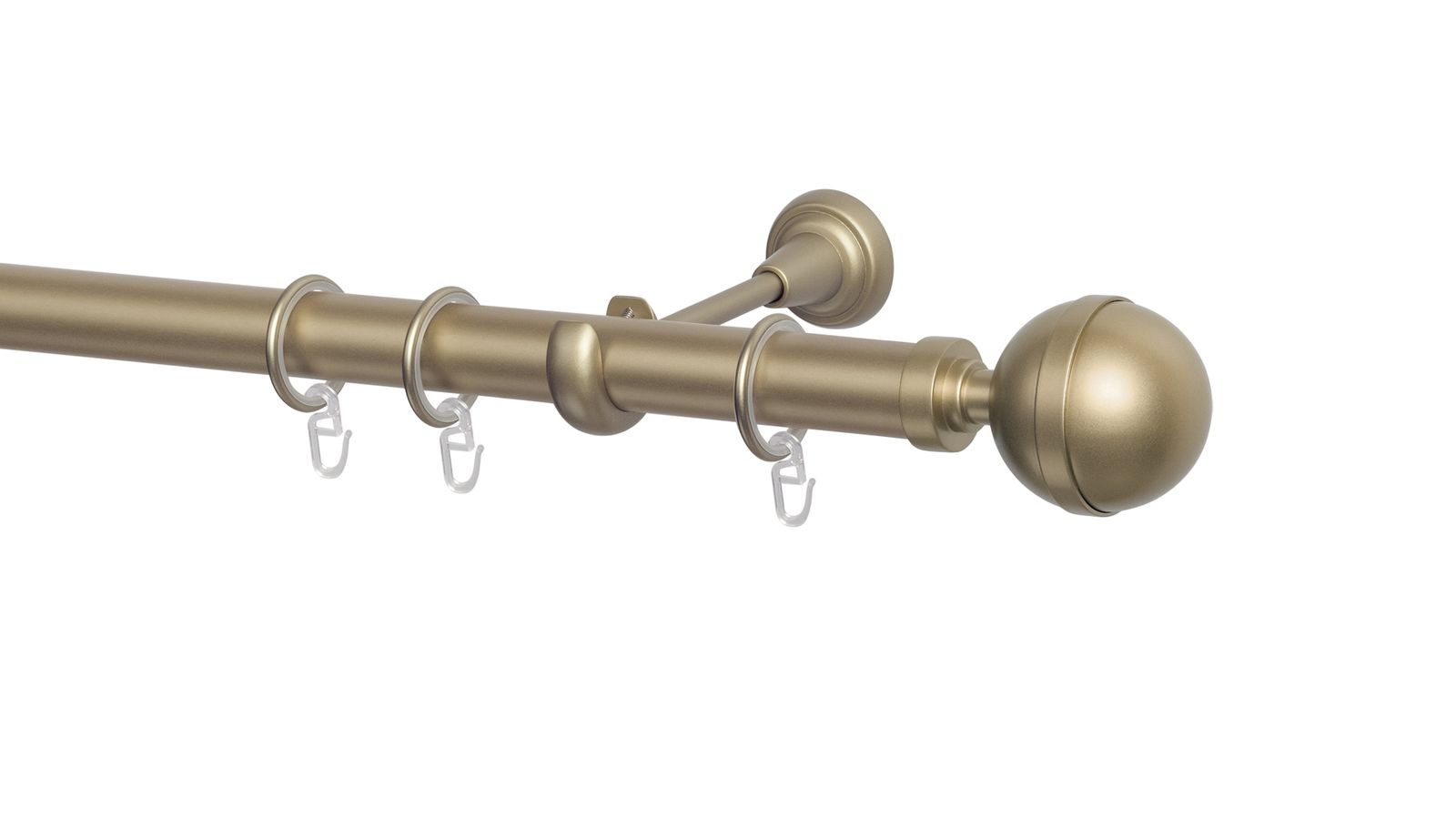 Карниз однорядный, наконечник Шар с ободом, Д28