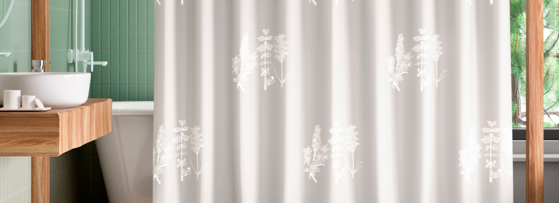 Шторы для ванной - новинки по доступным ценам Шторы для ванной - новинки по доступным ценам