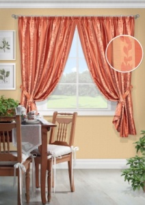 Комплект штор на тесьме  "Wood-S" 292х170 коричневый